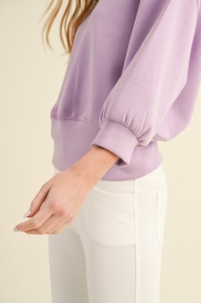 Women's Solid Cropped UltraComfy Sweatshirt style 4