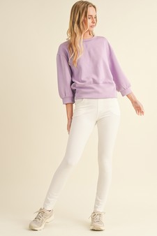 Women's Solid Cropped UltraComfy Sweatshirt style 5