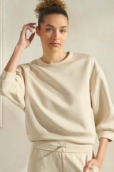 Women's Solid Cropped UltraComfy Sweatshirt style 4