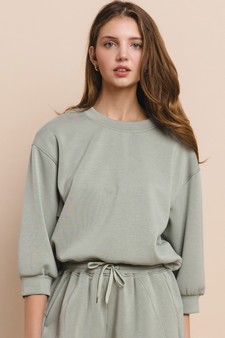 Women's Solid Cropped UltraComfy Sweatshirt style 4