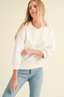 Women's Solid Cropped UltraComfy Sweatshirt style 4