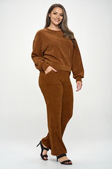 Women's Relaxed Ribbed Corduroy Set (XL only) style 2