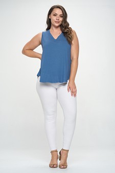 Women's Flawless Flow V-Neck Ribbed Sleeveless Tank style 5