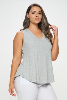 Women's Flawless Flow V-Neck Ribbed Sleeveless Tank style 2