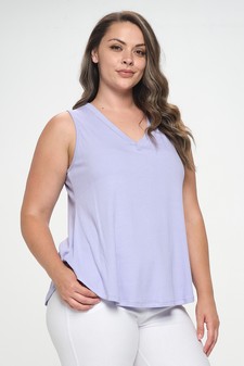 Women's Flawless Flow V-Neck Ribbed Sleeveless Tank style 2