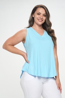 Women's Flawless Flow V-Neck Ribbed Sleeveless Tank style 2