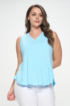 Women's Flawless Flow V-Neck Ribbed Sleeveless Tank style 4