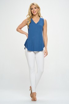 Women's Flawless Flow V-Neck Ribbed Sleeveless Tank style 5