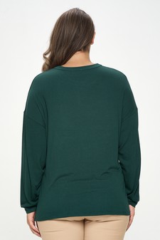 Women's Essential Relaxed Long Sleeve with Side Slits style 3