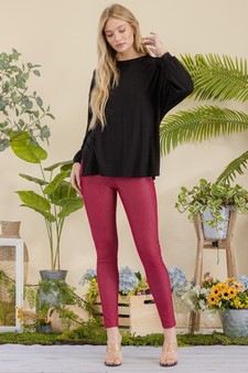 Women's Essential Relaxed Long Sleeve with Side Slits style 5