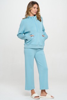 Solid UltraComfy Sweatshirt & Straight Leg Pant Set style 2