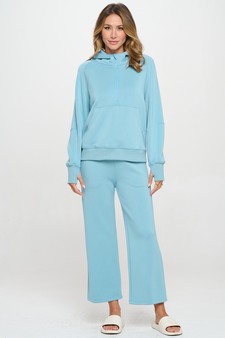 Solid UltraComfy Sweatshirt & Straight Leg Pant Set style 6