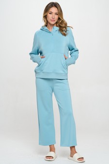 Solid UltraComfy Sweatshirt & Straight Leg Pant Set