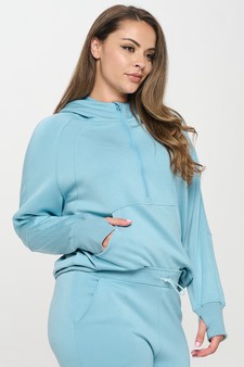 Women's UltraComfy Quarter-Zip Hoodie style 2