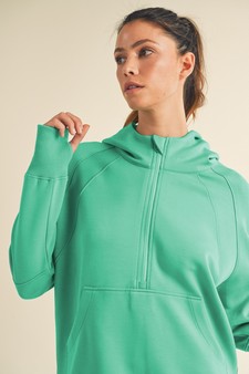 Women's UltraComfy Quarter-Zip Hoodie (Large only) style 5