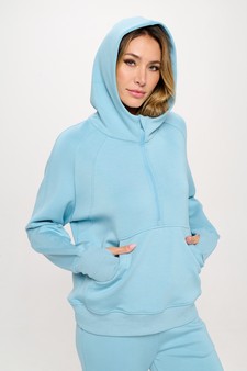 Women's UltraComfy Quarter-Zip Hoodie (Medium only) style 4