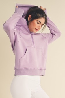 Women's UltraComfy Quarter-Zip Hoodie (Medium only) style 4