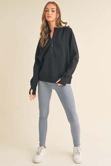 Women's UltraComfy Quarter-Zip Hoodie style 5