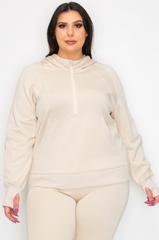 Women's UltraComfy Quarter-Zip Hoodie style 4