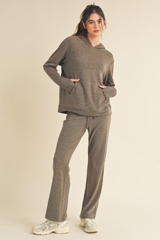 Women's Ultra Soft Hoodie with Thumb Hole & Pants Set style 5