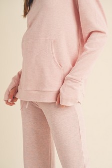 Women's Ultra Soft Hoodie with Thumb Hole & Pants Set style 4