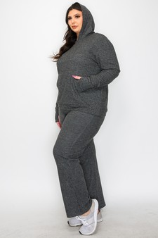 Women's Ultra Soft Hoodie with Thumb Hole & Pants Set style 4