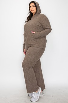 Women's Ultra Soft Hoodie with Thumb Hole & Pants Set style 4