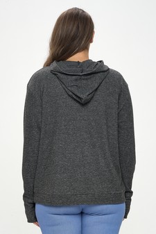 Women's Ultra Soft Hoodie with Thumb Hole style 3