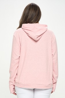 Women's Ultra Soft Hoodie with Thumb Hole style 3