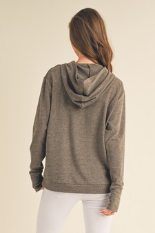Women's Ultra Soft Hoodie with Thumb Hole style 3