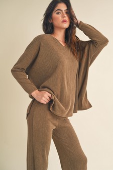 Women's  Loose Fit Comfy Knit Set style 4