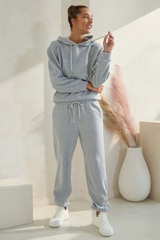 Women's Relaxed Ribbed Corduroy Hoodie and Cargo Pants Set style 5