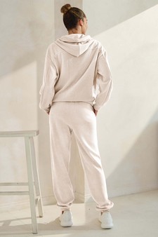 Women's Relaxed Ribbed Corduroy Hoodie and Cargo Pants Set style 2