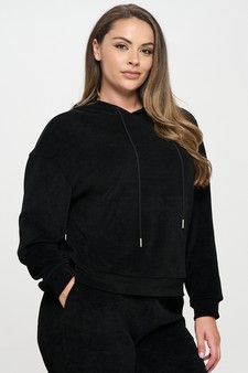 Women's Relaxed Ribbed Corduroy Hoodie style 2