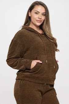 Women's Relaxed Ribbed Corduroy Hoodie style 2