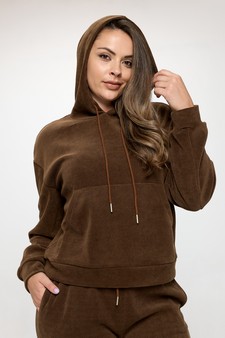 Women's Relaxed Ribbed Corduroy Hoodie style 4