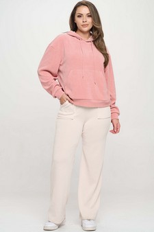 Women's Relaxed Ribbed Corduroy Hoodie style 5