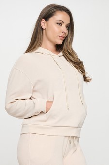 Women's Relaxed Ribbed Corduroy Hoodie style 2