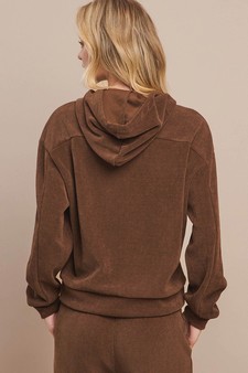 Women's Relaxed Ribbed Corduroy Hoodie style 3