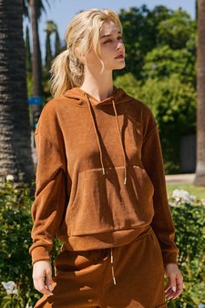 Women's Relaxed Ribbed Corduroy Hoodie style 3