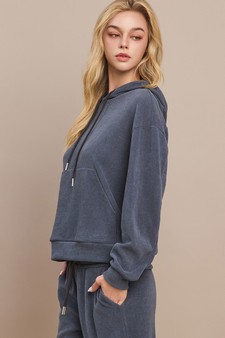 Women's Relaxed Ribbed Corduroy Hoodie style 2