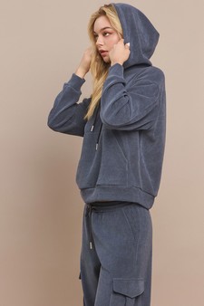 Women's Relaxed Ribbed Corduroy Hoodie style 4