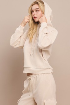 Women's Relaxed Ribbed Corduroy Hoodie style 4