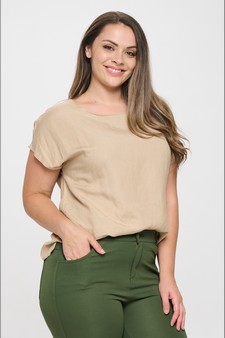 Women’s Airy Bliss: Linen Relaxed Top (XL only) style 2