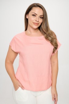 Women’s Airy Bliss: Linen Relaxed Top (XL only) style 4