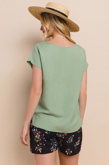 Women’s Airy Bliss: Linen Relaxed Top style 3