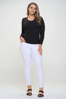 Women's Soft & Smooth Ribbed Long-sleeved Top style 5