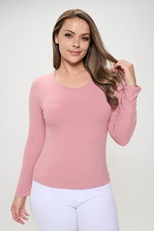 Women's Soft & Smooth Ribbed Long-sleeved Top style 4