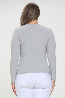 Women's Soft & Smooth Ribbed Long-sleeved Top style 3