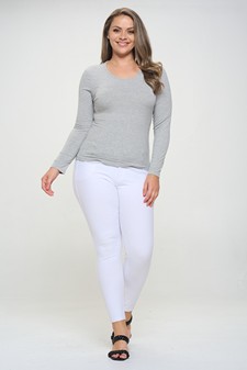 Women's Soft & Smooth Ribbed Long-sleeved Top style 5